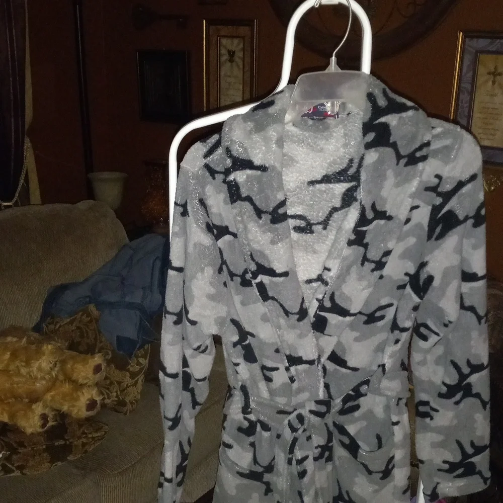 MENS CAMOUFLAGE ROBE - Picture 2 of 3